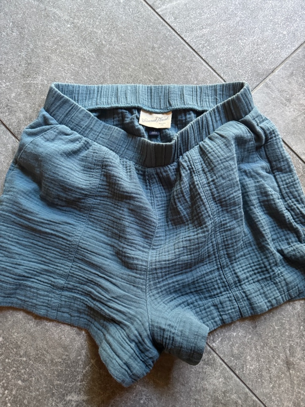 Universal Thread Teal Blue Textured Women's Shorts